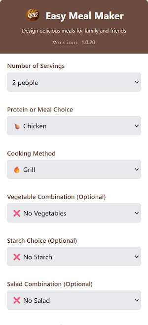 Easy Meal Maker Screenshot 0