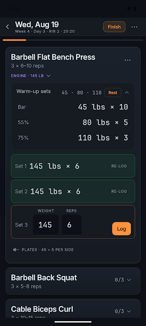 ThreeByEight: Training Planner Screenshot 2