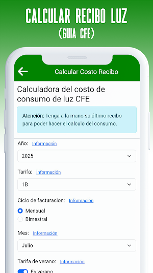 Consulta Recibo Luz (Guía CFE) Screenshot 1