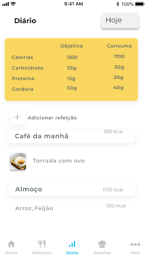 Meu Nutri app Screenshot 3
