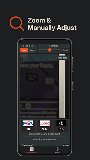 Centering Check: TCG Card Tool Screenshot 2