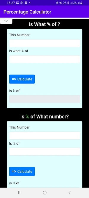Percentage Calculator Screenshot 2