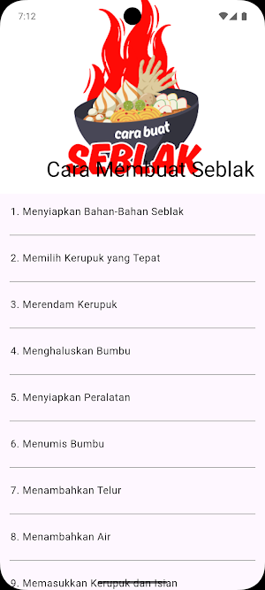 Camseb - Cara Membuat Seblak Screenshot 0