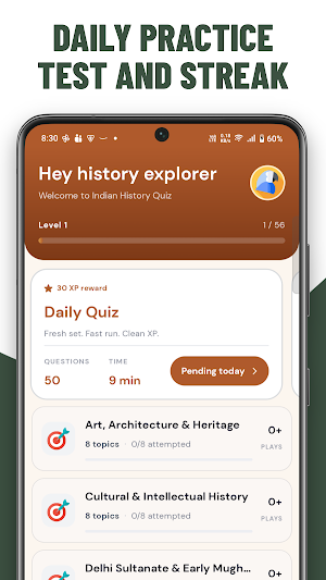 Indian History Quiz Practice Screenshot 0