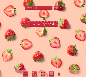 Cute Wallpaper Strawberry Dots Theme Screenshot 1