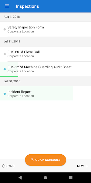 Mobile Inspection Screenshot 0