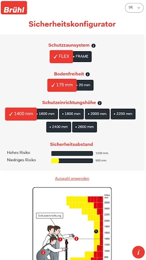 Brühl Sicherheitsabstands-App Screenshot 0