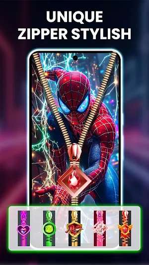 Zipper Lock Screen - Wallpaper Screenshot 2