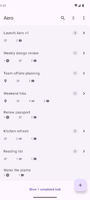Aero – User Owned Task Manager Screenshot 1