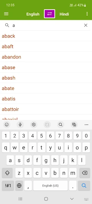 English To Hindi Dictionary Screenshot 1