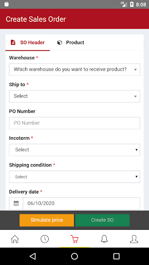 CBMV Eordering Screenshot 3