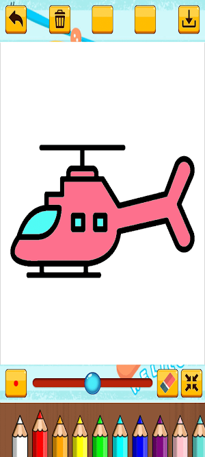 Helicopter Coloring Screenshot 3