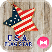 Pretty Wallpaper U.S.A. Flag Star Theme