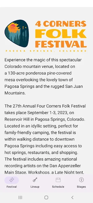 Four Corners Folk Fest Screenshot 0