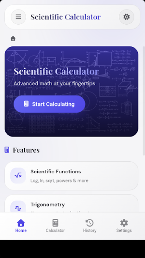 Scientific Calculator+ History Screenshot 1