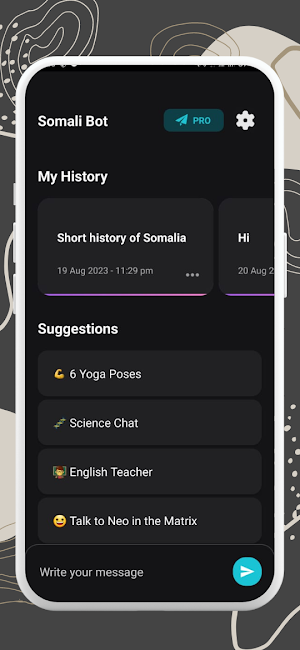 Somali Bot: Somali ChatGPT Screenshot 3