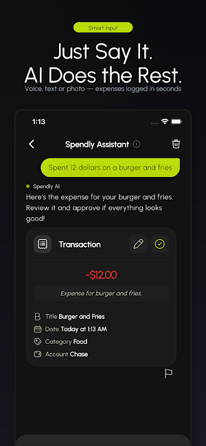 SpendlyAI: Budget App & Money Screenshot 0