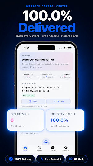 Webhook Push Notifications App Screenshot 0