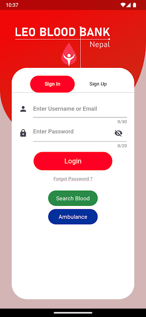 Leo Blood Bank Nepal Screenshot 1