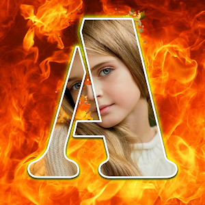 Fire Text Photo Frame - Fire Photo Frames Screenshot 1