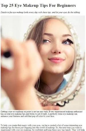 Eye Makeup Tips For Beginners Screenshot 0