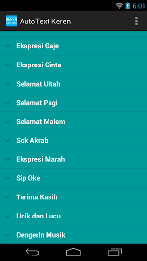 Auto Text Keren for Android Screenshot 0