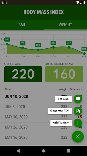 BMI & Weight Tracker Screenshot 3