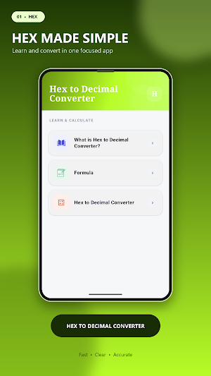 Hex to Decimal Converter Screenshot 0