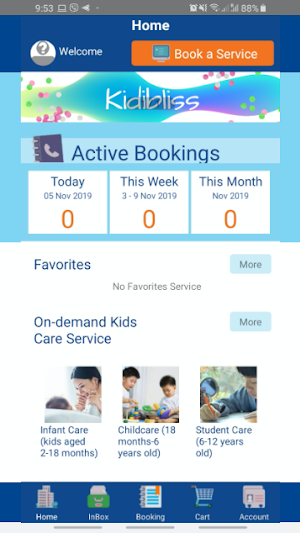 KidiBliss : On-demand Kids Care Service Screenshot 2