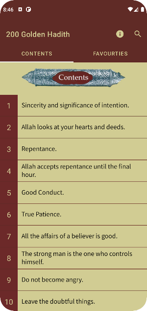 200 Golden Hadiths Screenshot 0