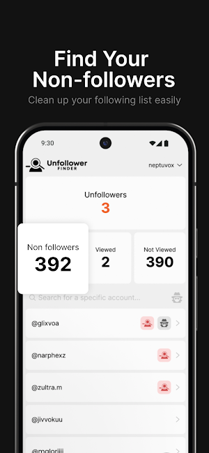Unfollower Finder Screenshot 2