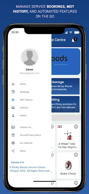 Binley Woods Service Centre Screenshot 1