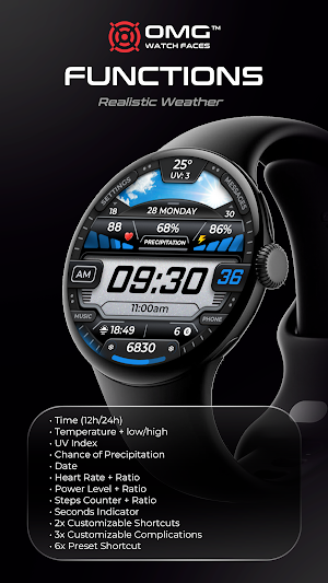 OMG 279 Weather Fitness Watch Screenshot 2