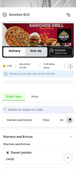 sanchos grill Screenshot 2