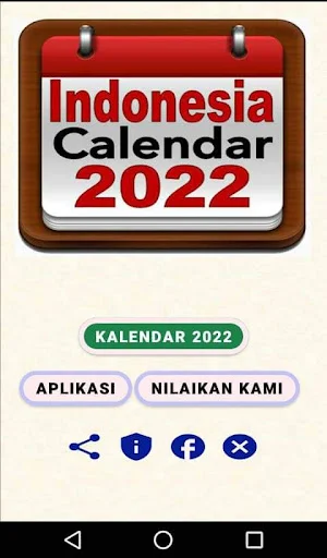 Kalender 2022 den daftar hari libur Indonesia. Screenshot 2
