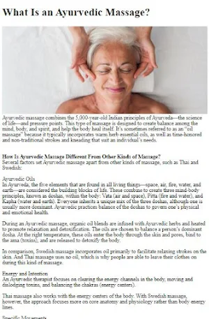 Ayurvedic Body Massage Tips Screenshot 0