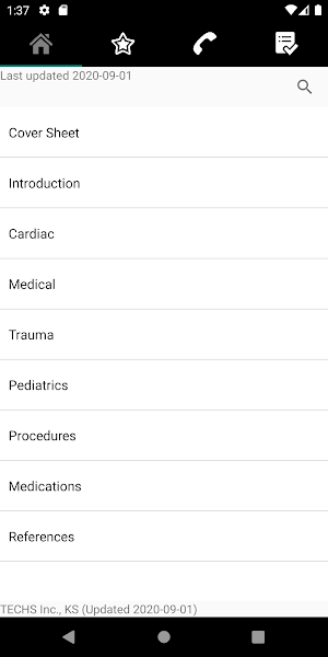 TECHS EMS Protocols Screenshot 2