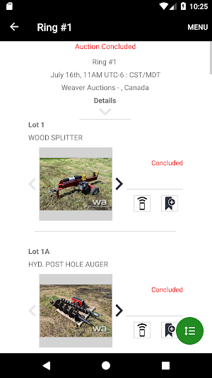 Weaver Auctions Screenshot 1