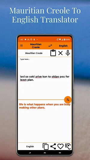 Mauritian Creole English Trans Screenshot 1