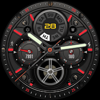 Black Active Analog Watch Face