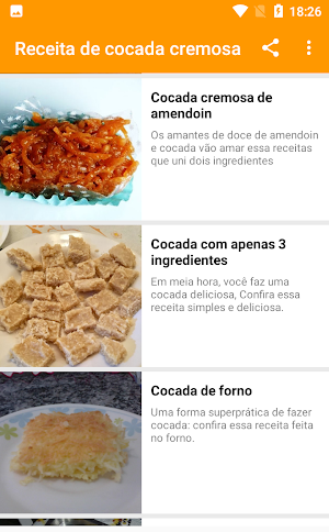 receita de cocada cremosa Screenshot 1