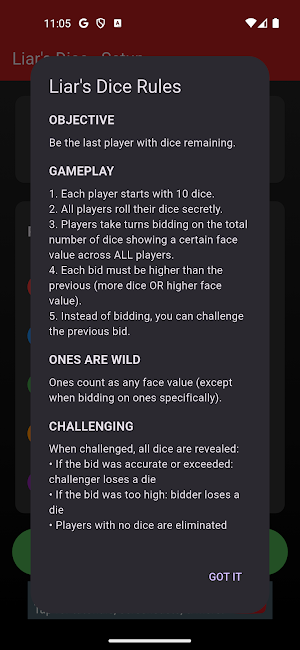 PG Liar's Dice Screenshot 1