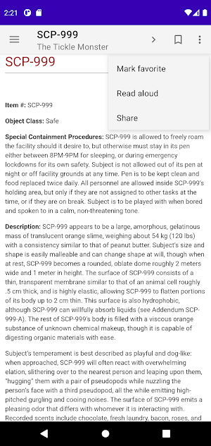 SCP Anywhere Reader Screenshot 1