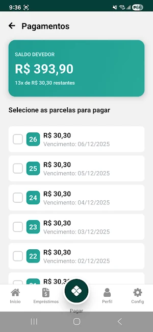Parcela Diária Screenshot 2