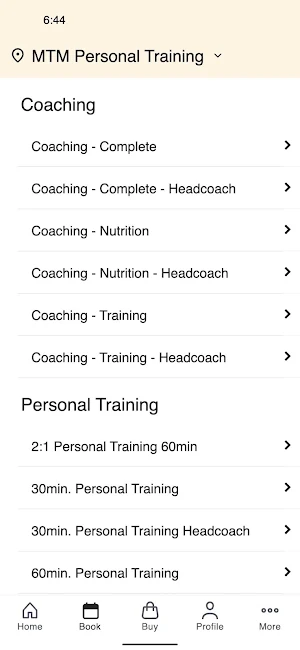 MTM Personal Training Screenshot 1