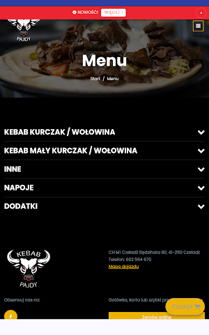 Kebab U Pajdy Czeladź Screenshot 2