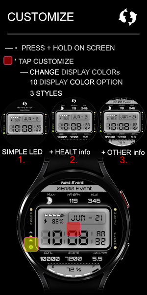 Inspire 16 Digital Watch Face Screenshot 3