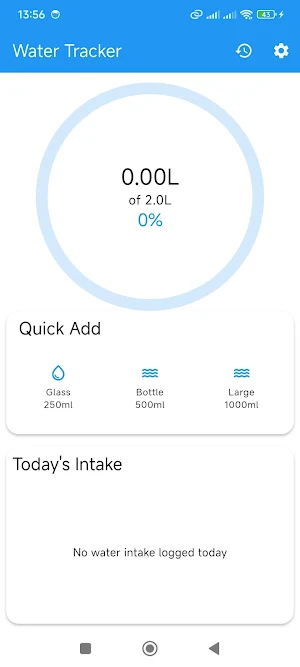WaterIntake Tracker Screenshot 0