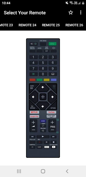 Sony TV Remote Screenshot 2