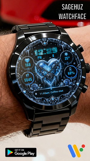 A146 Ice Heart watchface Screenshot 0